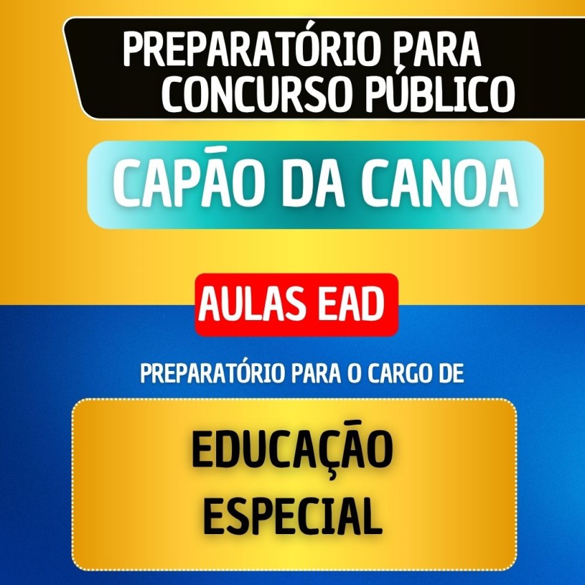 CURSO EAD - CAP�O DA CANOA - EDUCA��O ESPECIAL