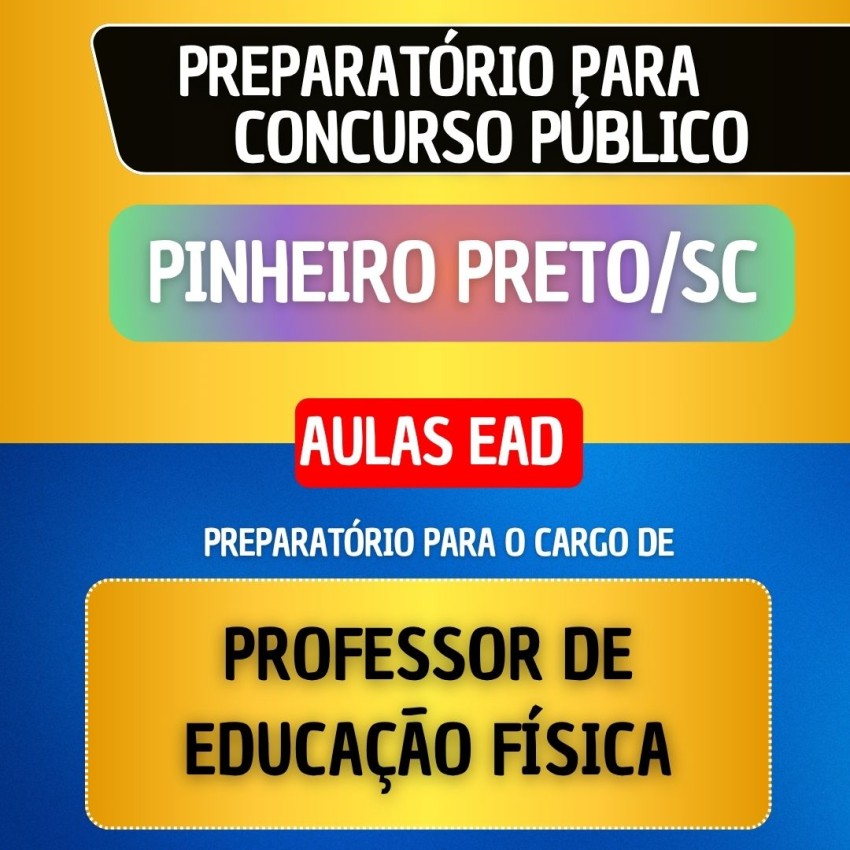 CURSO EAD - PINHEIRO PRETO/SC - PROFESSOR DE EDUCA��O F�SICA