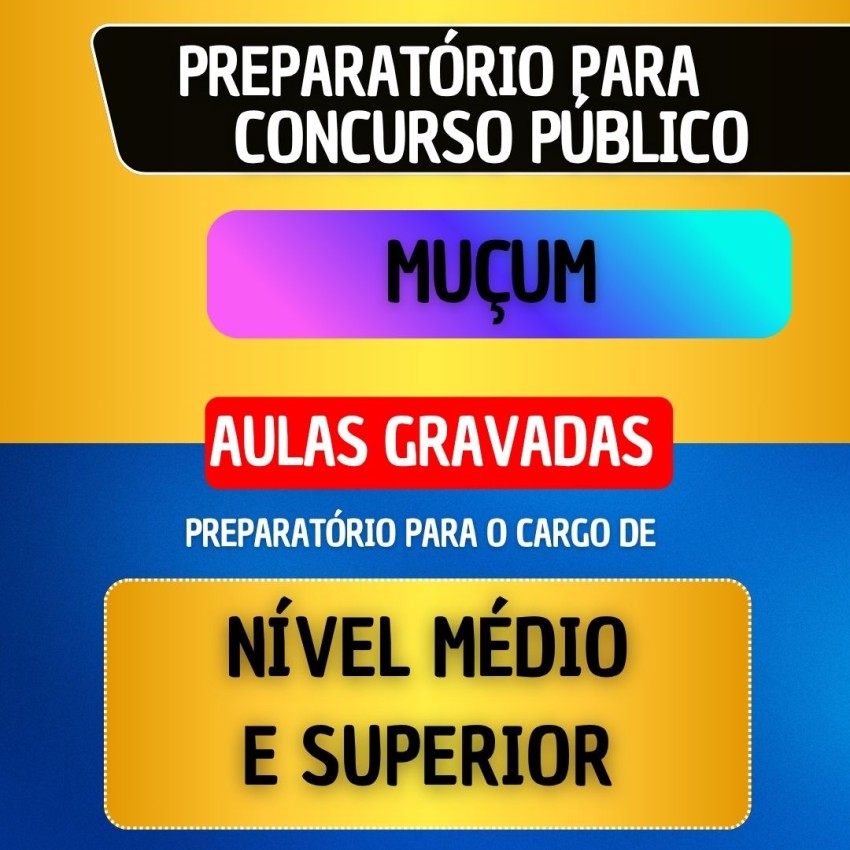 CURSO GRAVADO - MU�UM - N�VEL M�DIO E SUPERIOR (exceto professor)