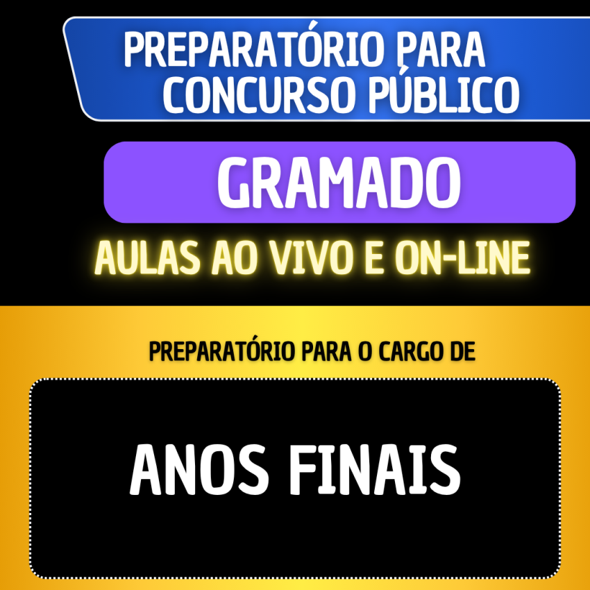 PREPARAT�RIO GRAMADO - ANOS FINAIS