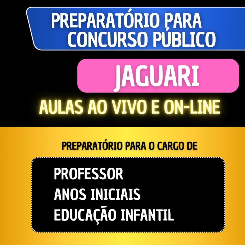 PREPARAT�RIO JAGUARI - ANOS INICIAIS EDUCA��O INFANTIL