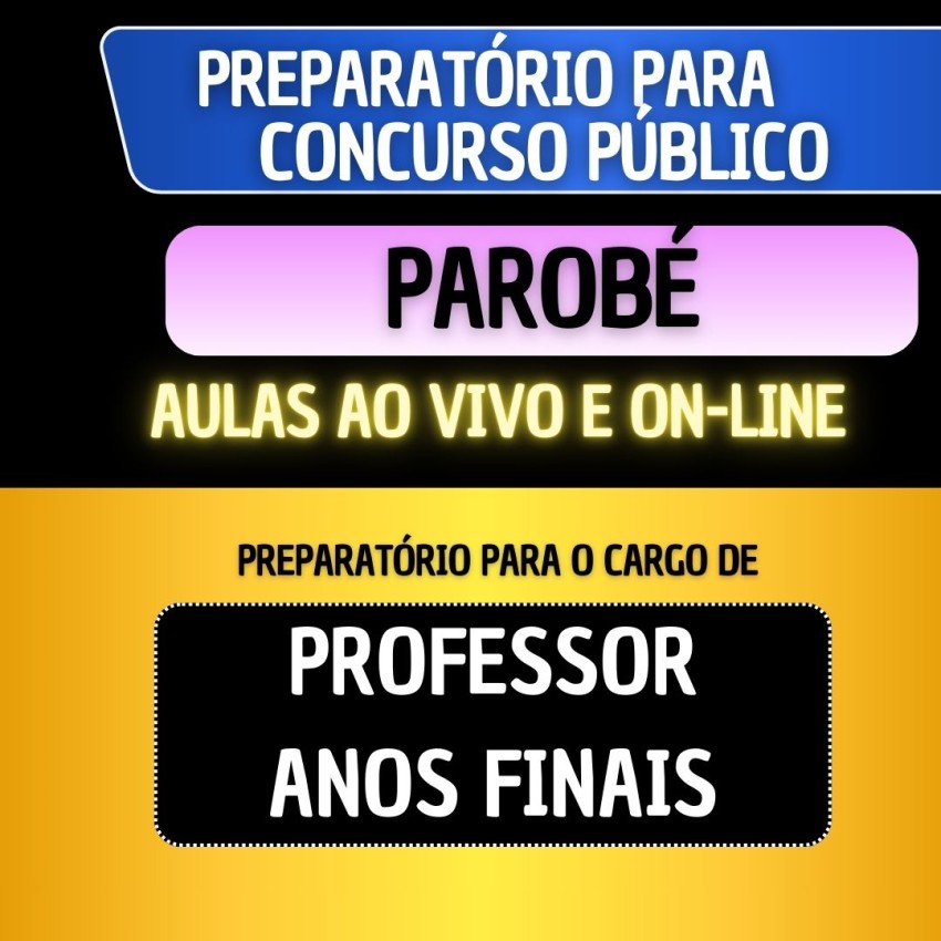PREPARAT�RIO PAROB� - PROFESSOR ANOS FINAIS
