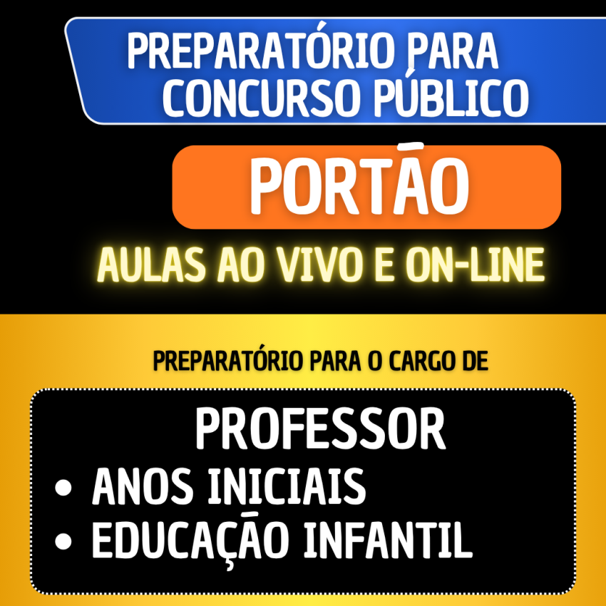 PREPARAT�RIO PORT�O - EDUCA��O INFANTIL E ANOS INICIAIS