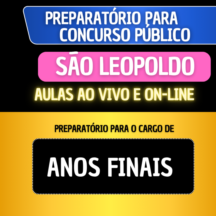 PREPARAT�RIO S�O LEOPOLDO - Professor Anos Finais