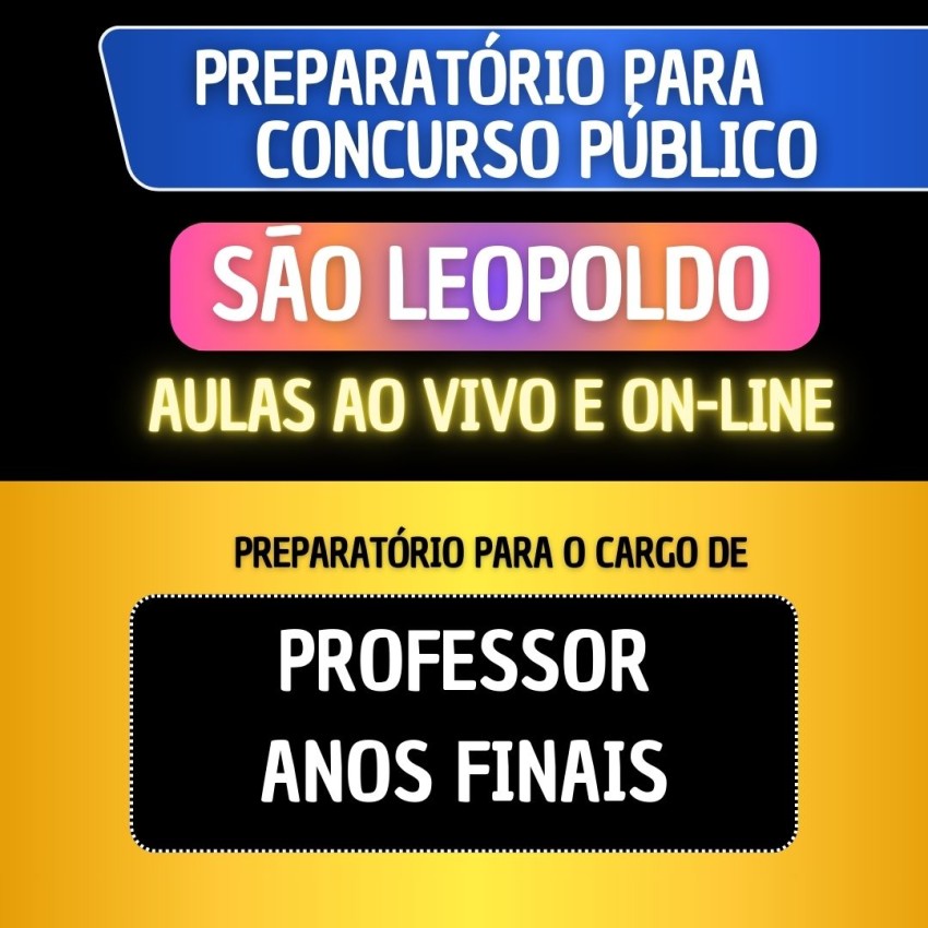 PREPARAT�RIO S�O LEOPOLDO 2026 - PROFESSOR DE ANOS FINAIS