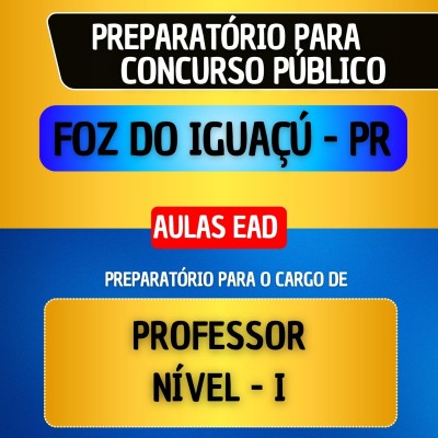 CURSO EAD - FOZ DO IGUA�� PR - PROFESSOR N�VEL-I