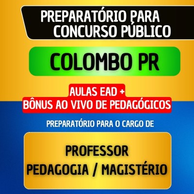 CURSO EAD + B�NUS AO VIVO - COLOMBO PR - PROFESSOR (PEDAGOGIA / MAGIST�RIO)