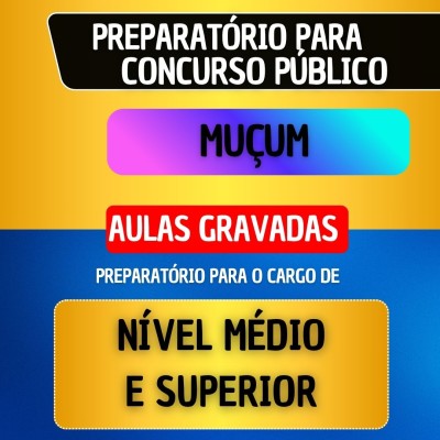 CURSO GRAVADO - MU�UM - N�VEL M�DIO E SUPERIOR (exceto professor)
