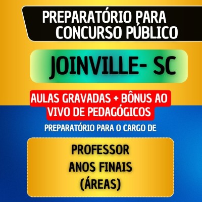 CURSO GRAVADO + B�NUS AO VIVO - JOINVILLE SC - PROFESSOR ANOS FINAIS (�REAS)