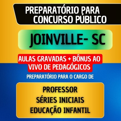 CURSO GRAVADO + B�NUS AO VIVO - JOINVILLE SC - PROFESSOR S�RIES INICIAIS/EDUCA��O INFANTIL